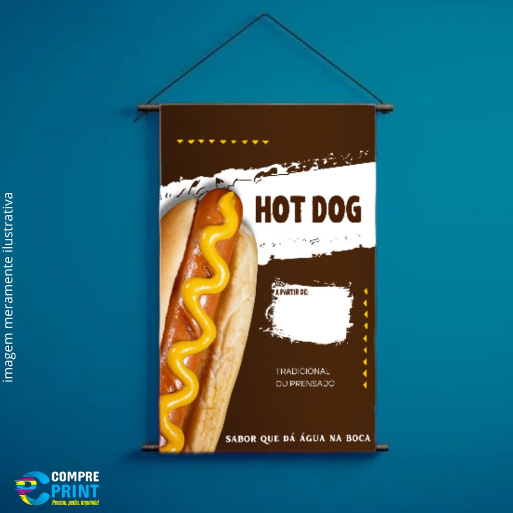 Banner "Hot Dog" área para escrever o preço - ARTE PRONTA