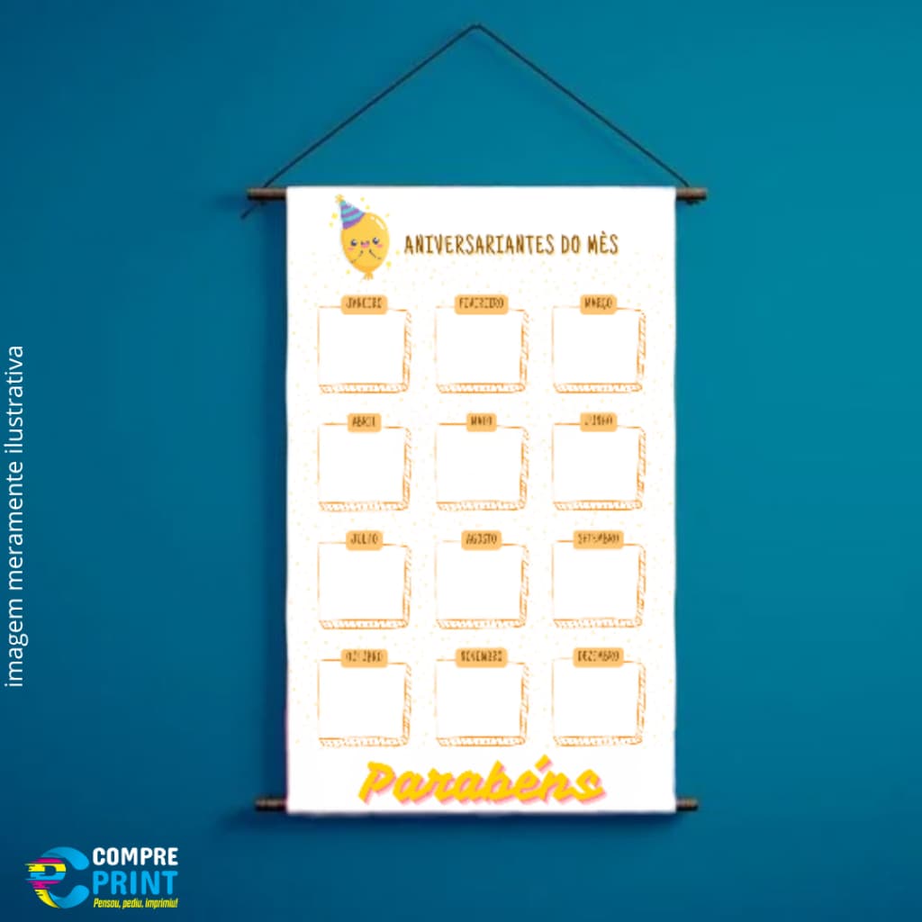 Banner "Aniversariantes do Mês" - ARTE PRONTA