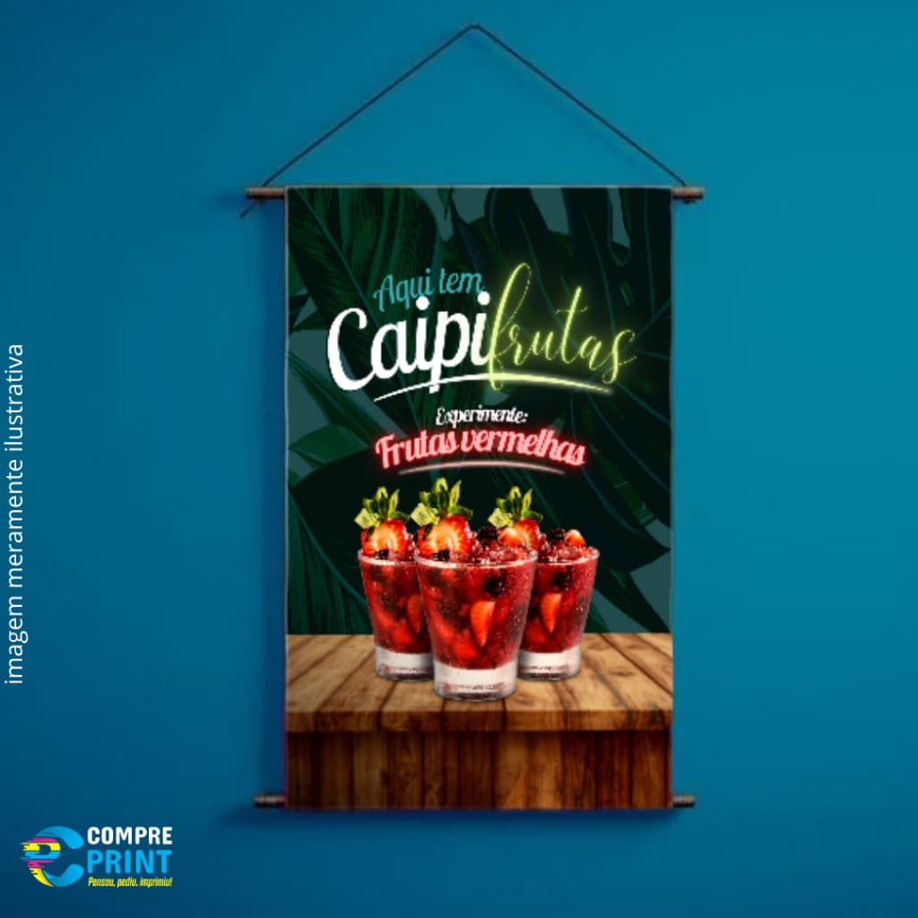 Banner "Aqui tem Caipifrutas" - ARTE PRONTA