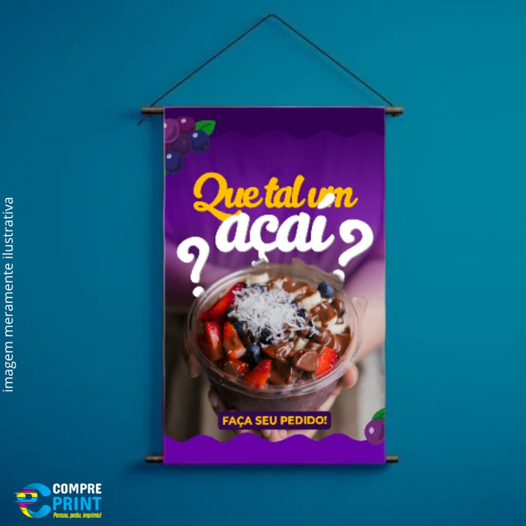 Banner "Que tal um açai?" - ARTE PRONTA