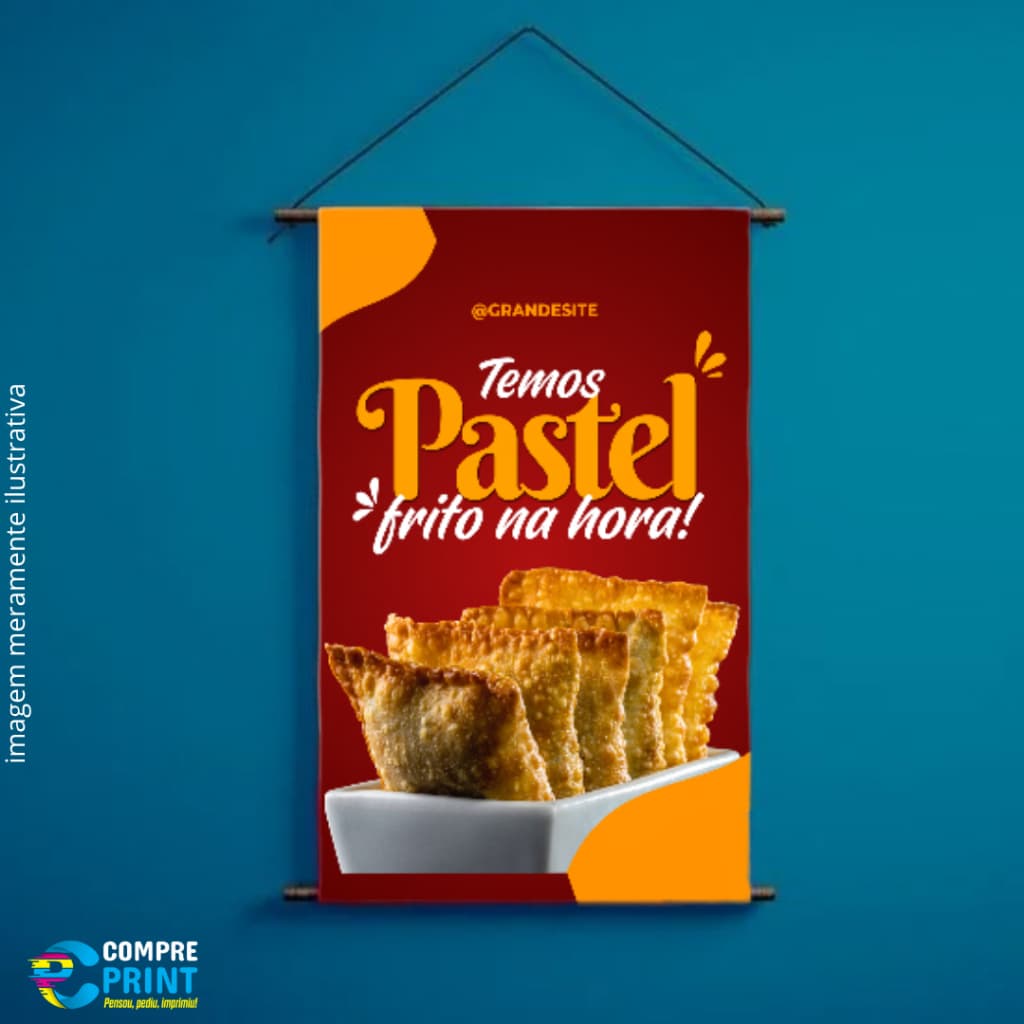 Banner "Temos Pastel Frito na Hora" - ARTE PRONTA