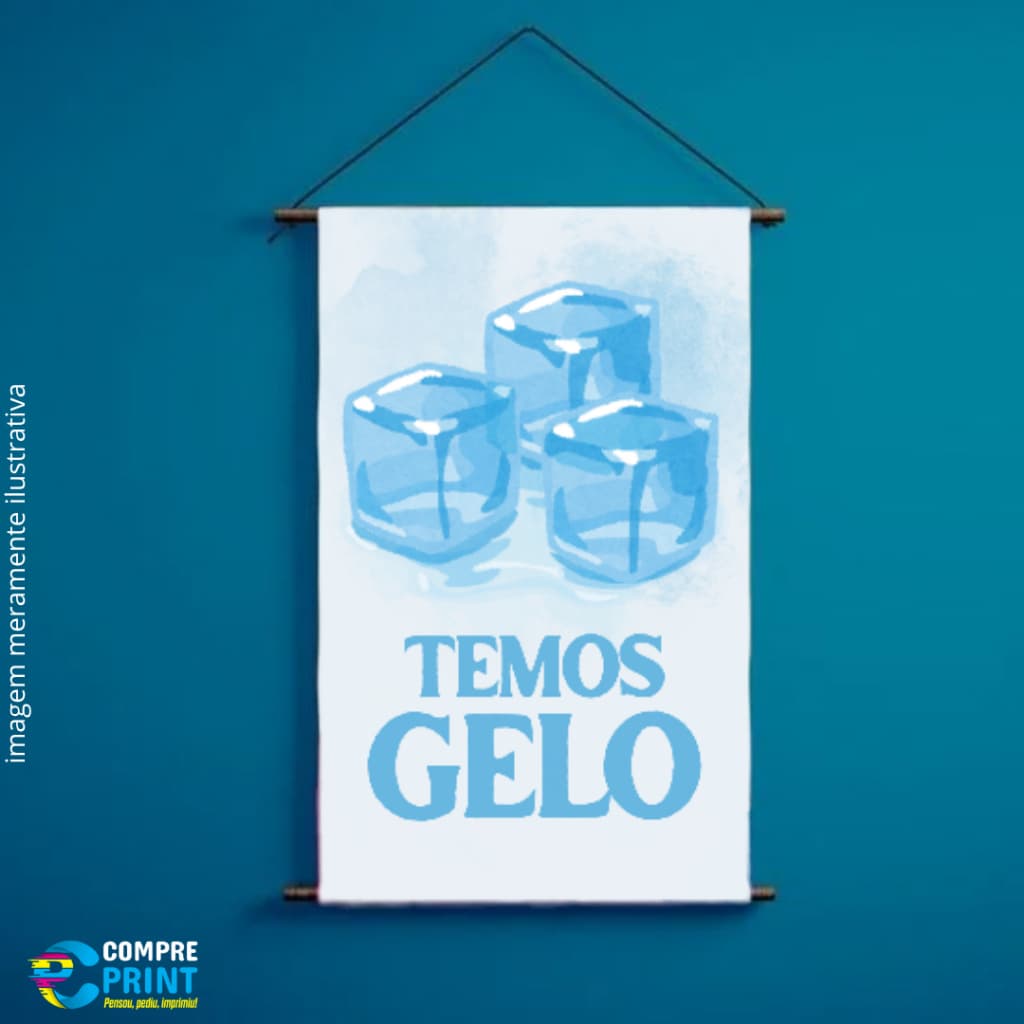 Banner "Temos Gelo" - ARTE PRONTA