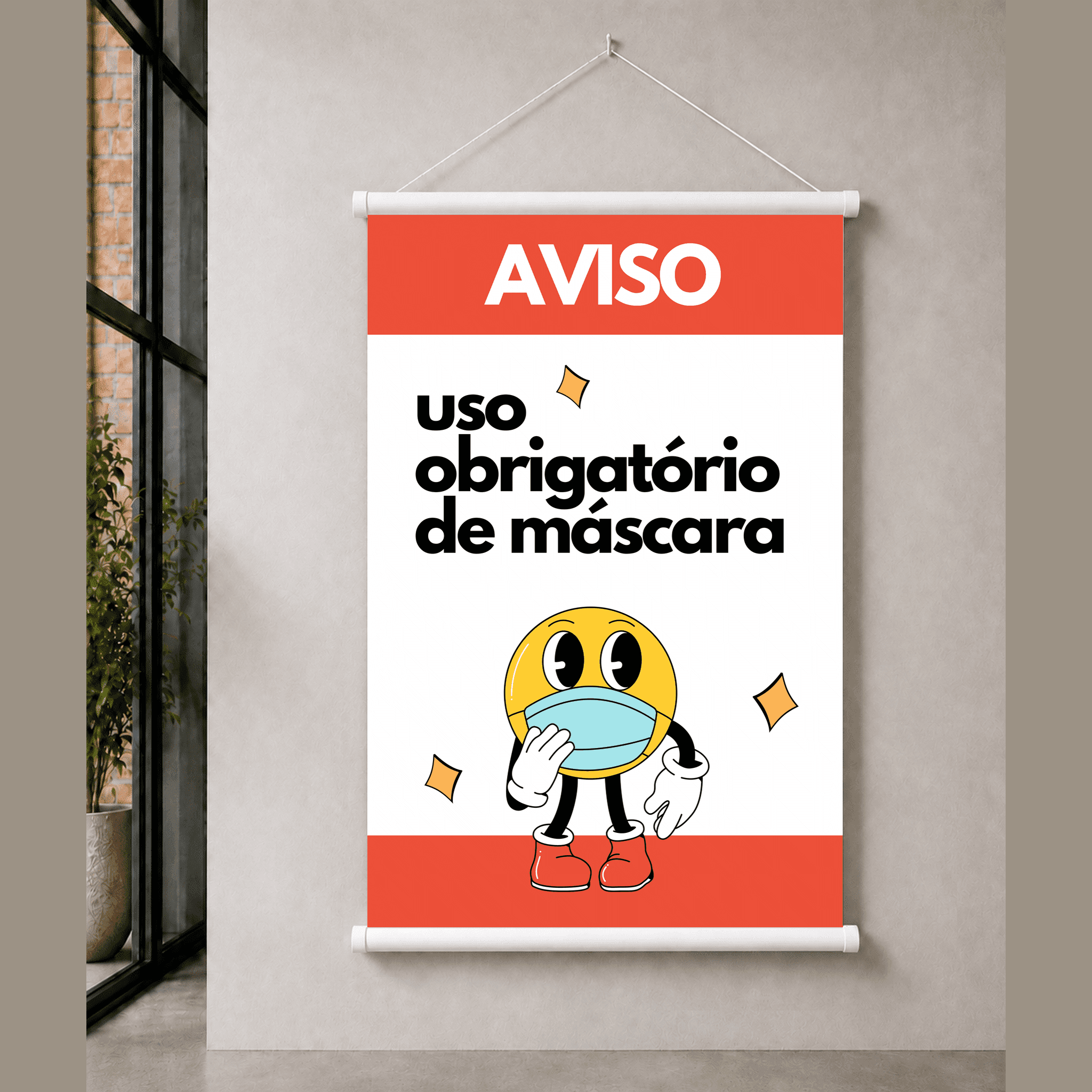 Banner Uso obrigatório de máscara Arte Pronta